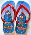 Chinelo infantil personalizado para festas